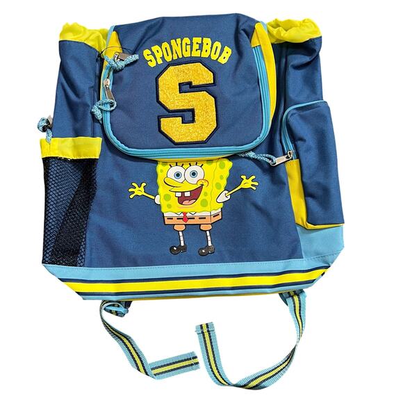 Early 2000s SpongeBob SquarePants Varsity Backpack School 2003 Nickelodeon VTG - Picture 1 of 10